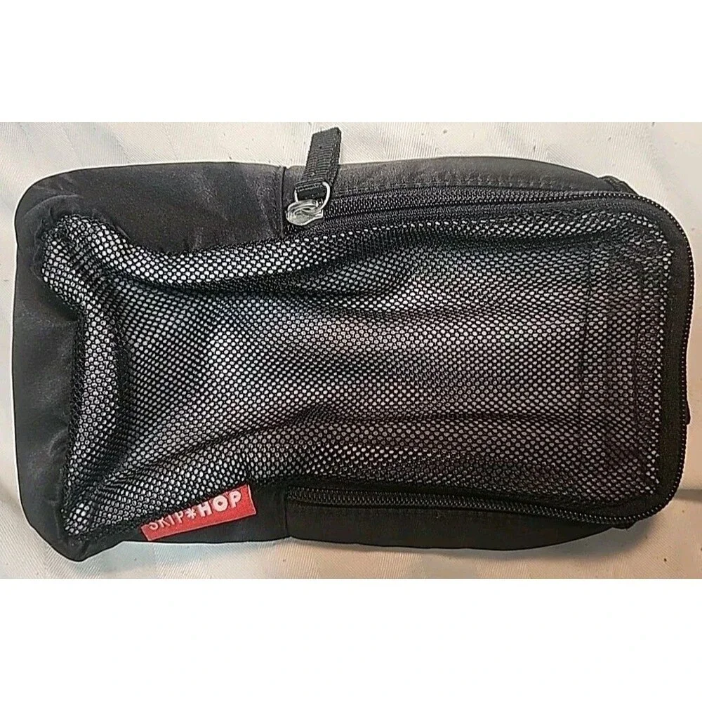 Skip Hop Forma Quilted Diaper Backpack Bag-Black/Teal-Changing Pad-Mesh Wipe Bag